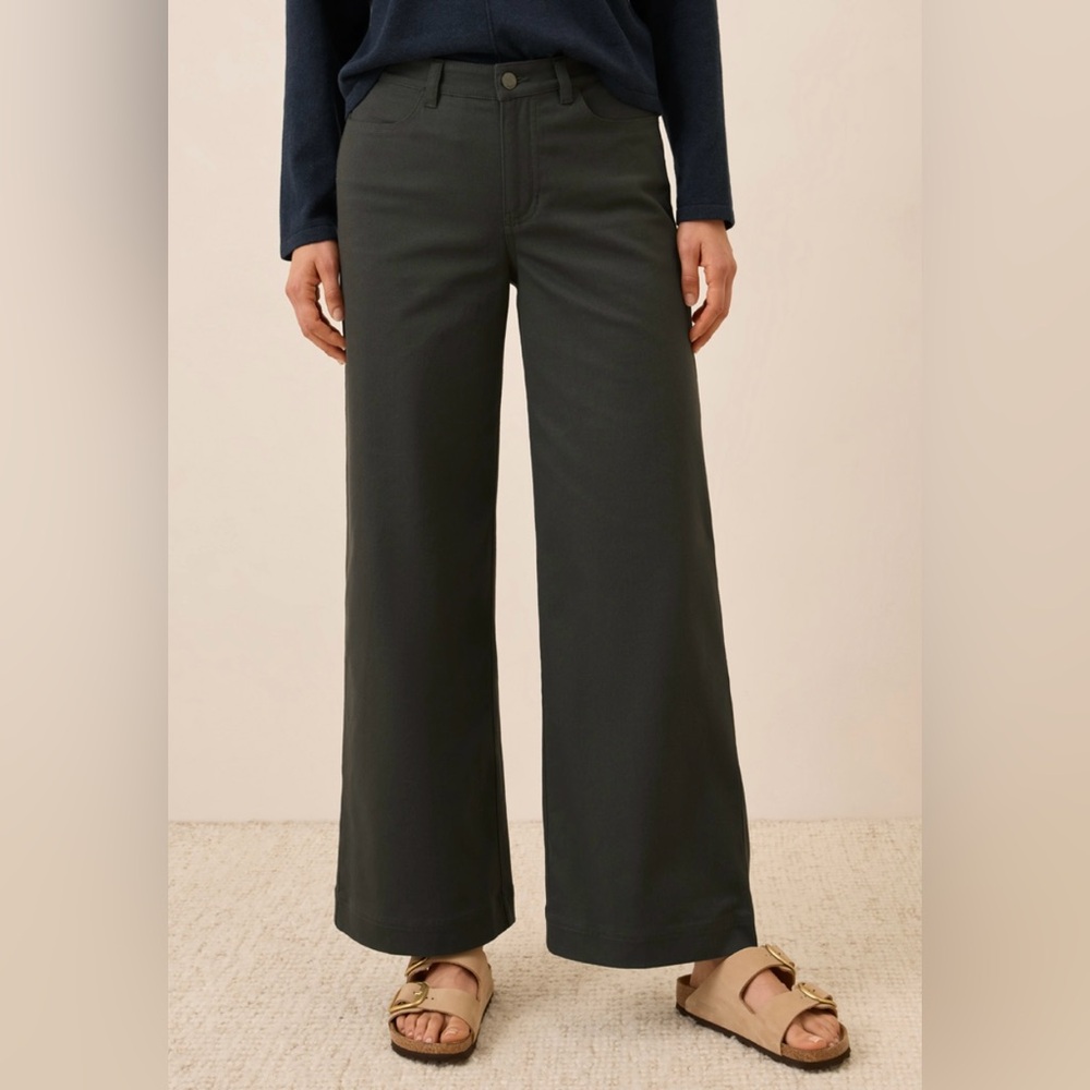 Pact Stretch Twill Wide Leg Pant Size Small